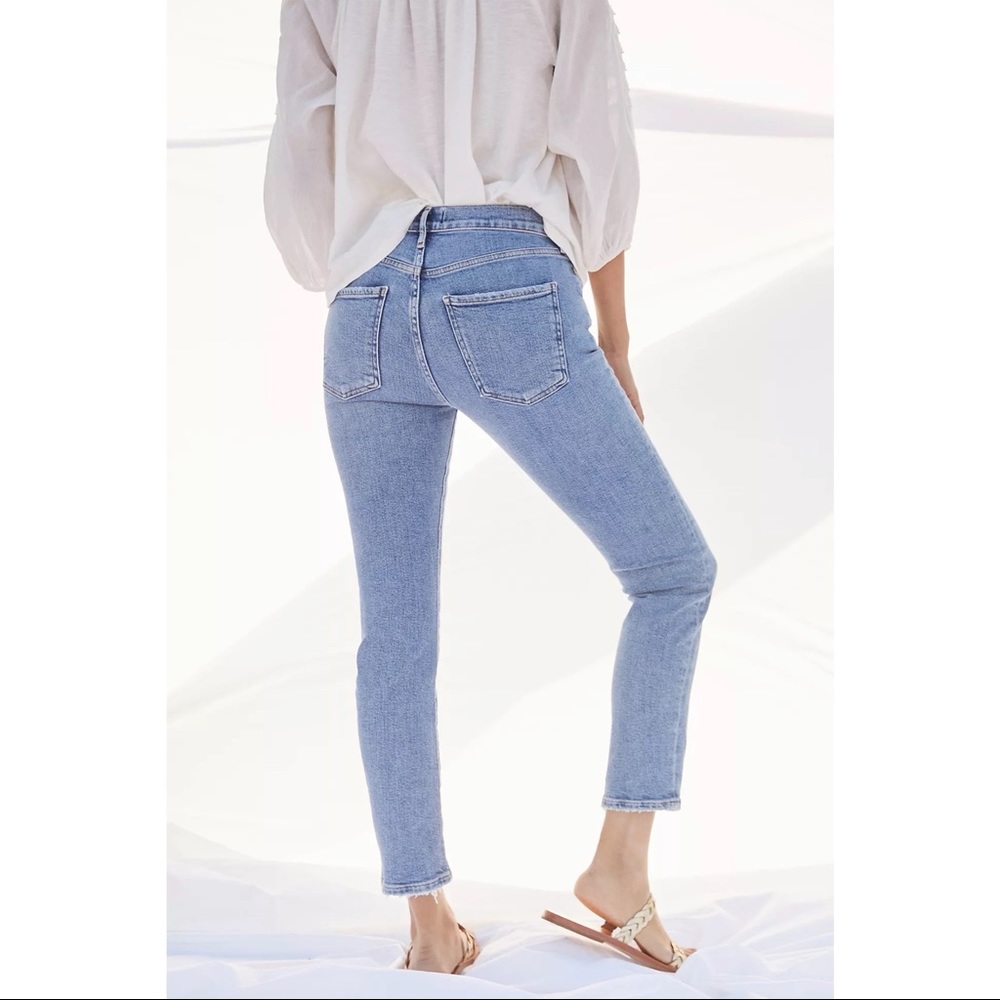 AGOLDE Toni Straight Jeans Medium Blue Size 31 NWT - Picture 3 of 6